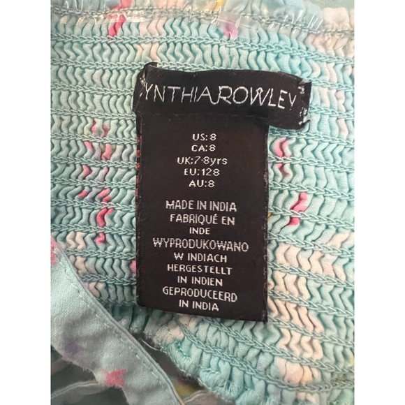 GIRLS CYNTHIA ROWLEY Dress 8 Printed Tank Long - Picture 8 of 9